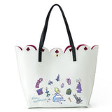 COLORS By Jennifer Sky Alice in Wonderland Ivory Tote-Seven Season