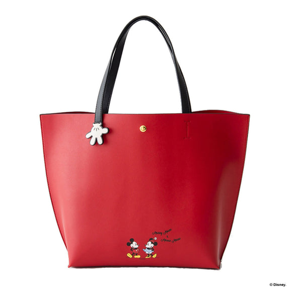 COLORS By Jennifer Sky Mickey Mouse and Minnie Mouse Red Tote Bag-Seven Season