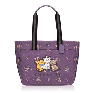 Coach Disney Aristocats Rose Bouquet Canvas Tote-Seven Season