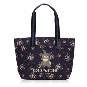 Coach Disney Thumper Midnight Black Canvas Tote-Seven Season