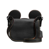 Coach Disney Mickey Mouse Ears Patricia Saddle Black Crossbody Bag-Seven Season
