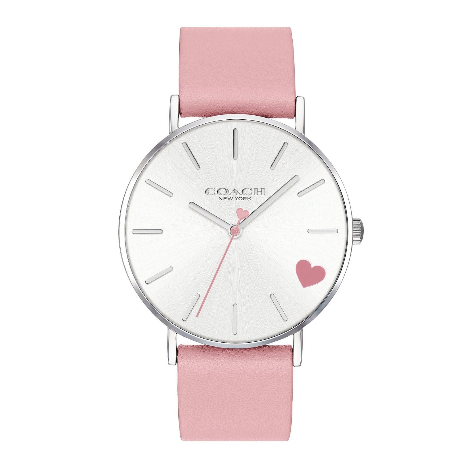 Perry Pink Leather Strap Heart Watch Seven Season