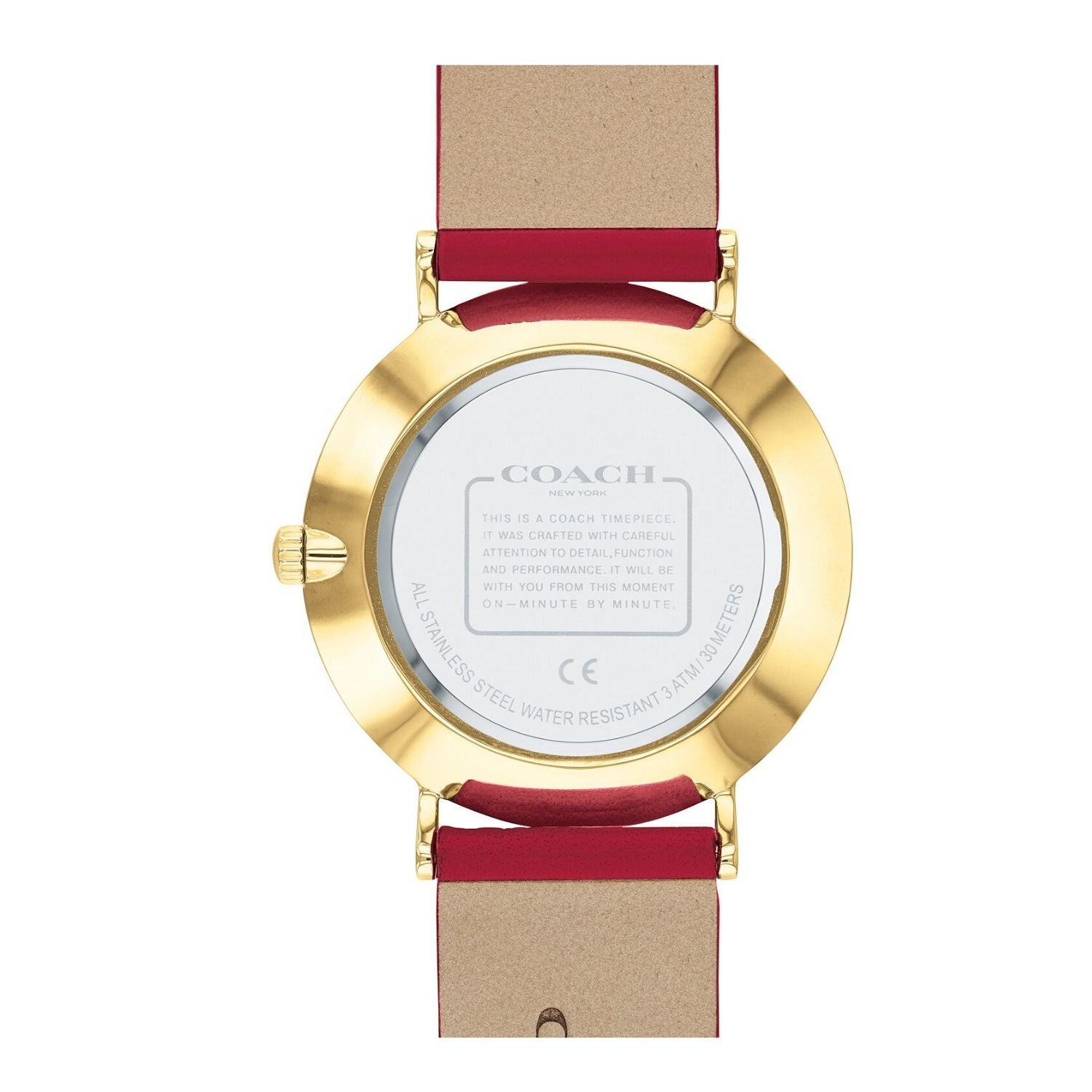 Perry Red Leather Strap Watch - Seven Sesaon – Seven Season