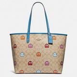 Coach Reversible City Tote in Signature Canvas with PacMan Ghosts Print-Seven Season