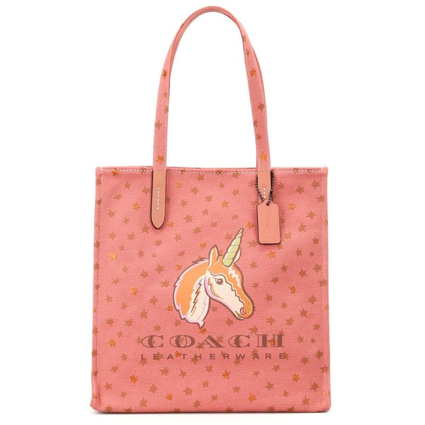 Unicorn Star Print Canvas Tote Seven Season