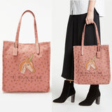 Coach Unicorn Star Print Canvas Tote-Seven Season