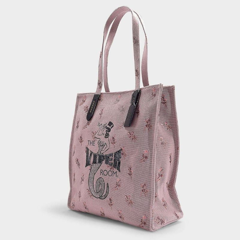 Coach ◆ 47762 Viper room tote Viper Room Logo Floral Print Canvas Tote - Seven Season