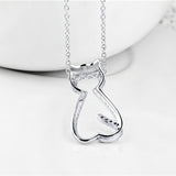 Seven Season Cutie Cat Cubic Zirconia Pendant Necklace