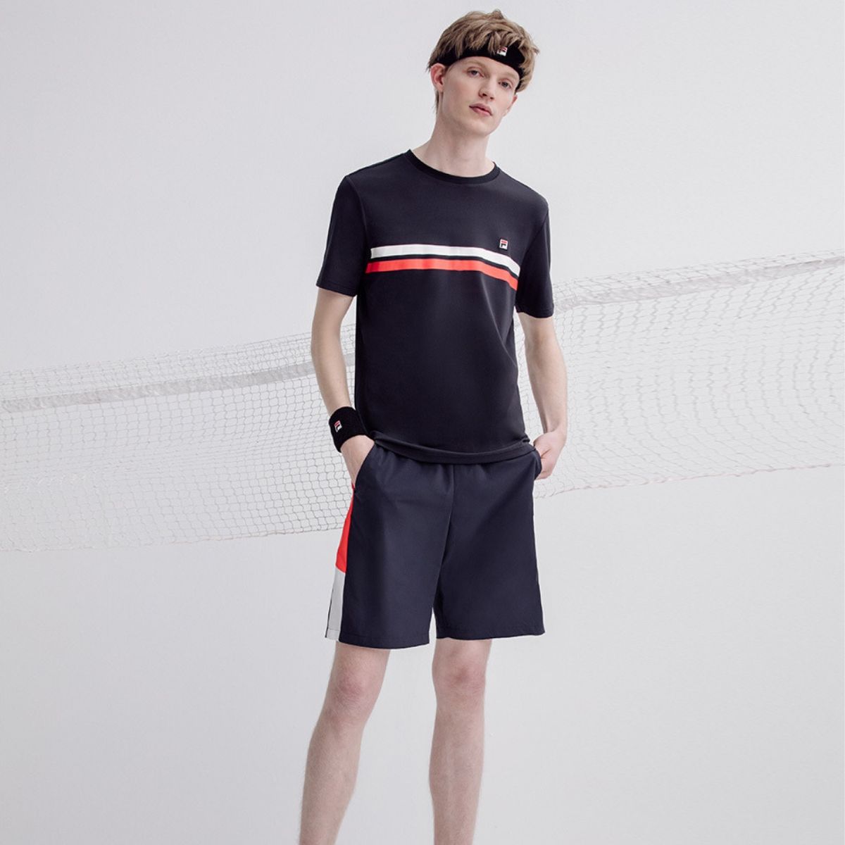 最旬ダウン Line Red Casual Season Seven - T-Shirt Blue Dark トップス