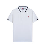 Fila Rib Knit Collar Casual White Polo-Seven Season