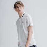 Fila Rib Knit Collar Casual White Polo-Seven Season