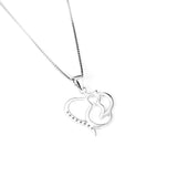 Seven Season Cutie Cat Mystique Gold-Plated Sterling Silver Heart Pendant Necklace