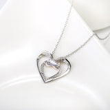 Seven Season Open Heart and Rose Gold Infinity Pendant Necklace