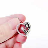 Open Heart Mom's Hug Pendant Necklace