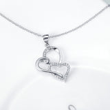 Two Hearts Together Pendant Necklace