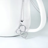 Two Hearts Together Pendant Necklace