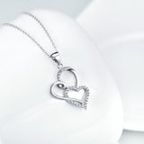 Two Hearts Together Pendant Necklace