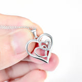 Open Heart with Pave Cubic Zircon Pendant Necklace