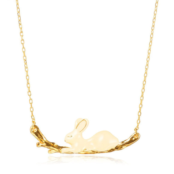 Seven Season Enamel Bunny Rabbit Chain Necklace