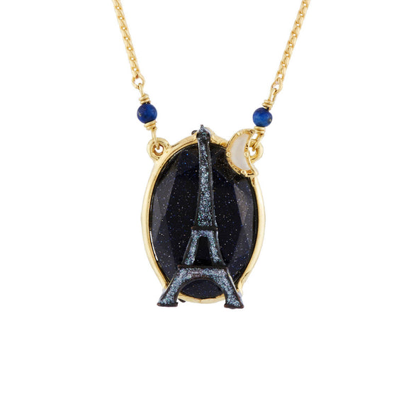 Les Néréides Eiffel Tower Twinkling Under the Moon Pendant Necklace-Seven Season