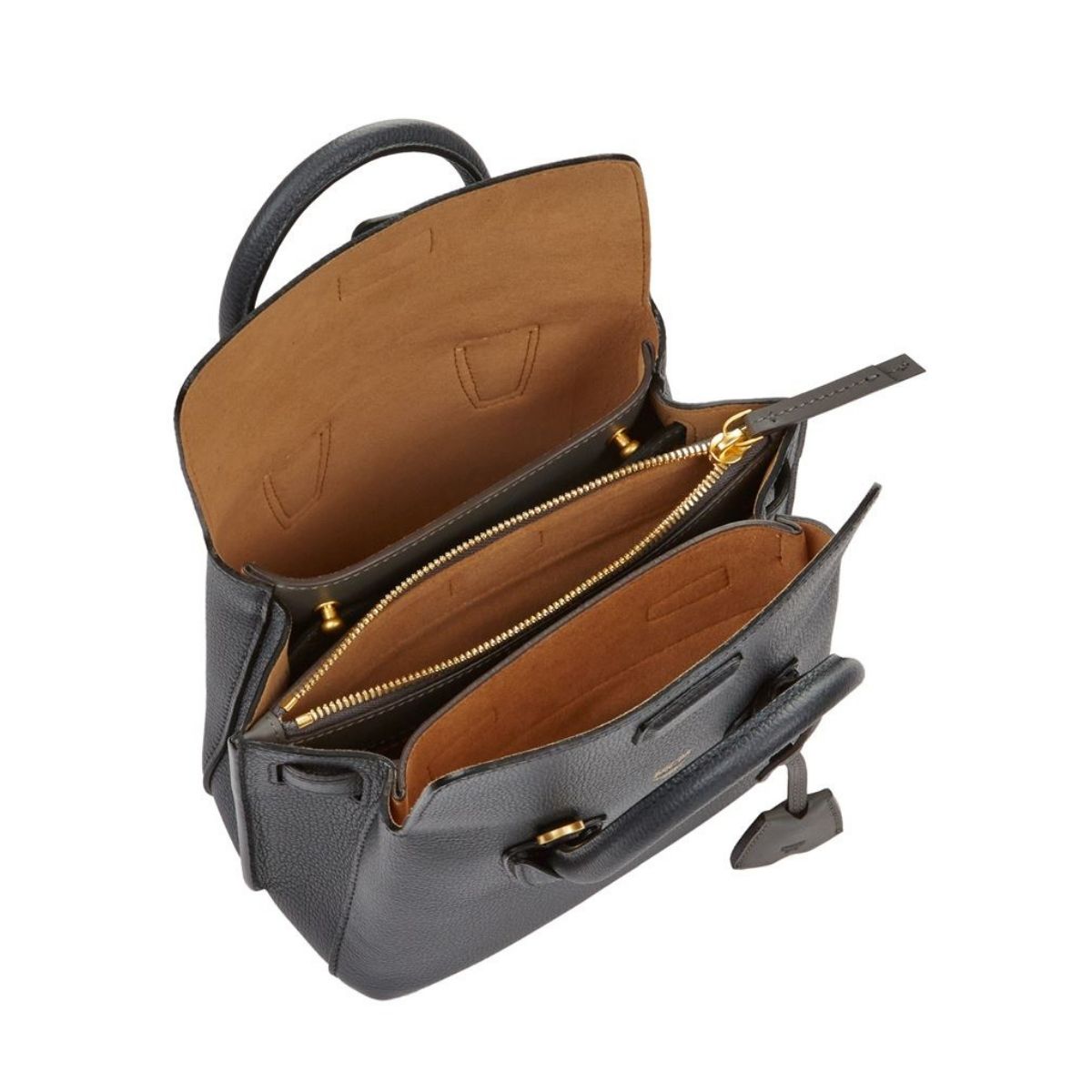 Milla tote in grained leather deals