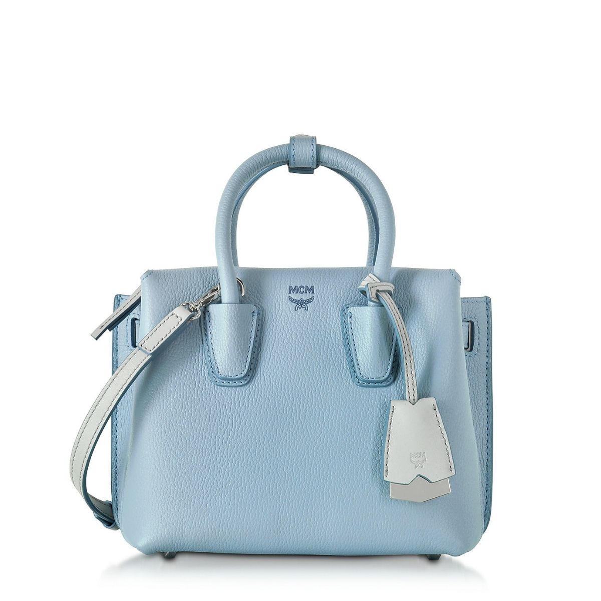 通販サイト一覧 Milla Mini Leather Sky Blue Tote Bag - Seven Season バッグ