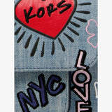 Michael Kors Sloan Editor Embroidered Denim Shoulder Bag-Seven Season