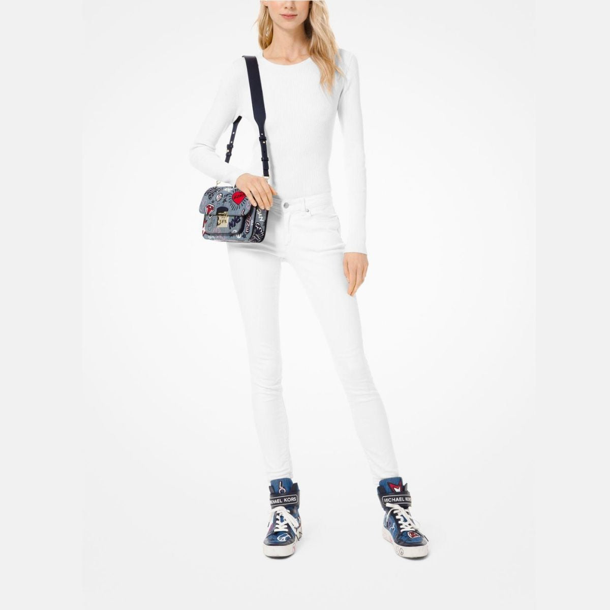 Sloan editor embroidered denim shoulder bag deals