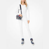 Michael Kors Sloan Editor Embroidered Denim Shoulder Bag-Seven Season