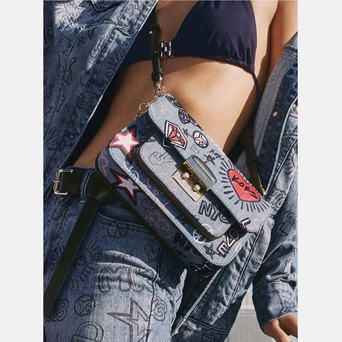 Denim bag michael hotsell kors