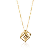 Seven Season Morse Code "I Love U" Cubic 3D-Printed Pendant Necklace