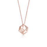 Seven Season Morse Code "I Love U" Cubic 3D-Printed Pendant Necklace