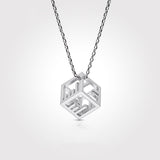Seven Season Morse Code "I Love U" Cubic 3D-Printed Pendant Necklace