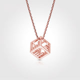 Seven Season Morse Code "I Love U" Cubic 3D-Printed Pendant Necklace
