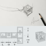 Seven Season Morse Code "I Love U" Cubic 3D-Printed Pendant Necklace