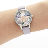Olivia Burton 3D Bee Bejewelled Florals Parma Violet Midi Dial Rose Gold and Silver Watch-Seven Season