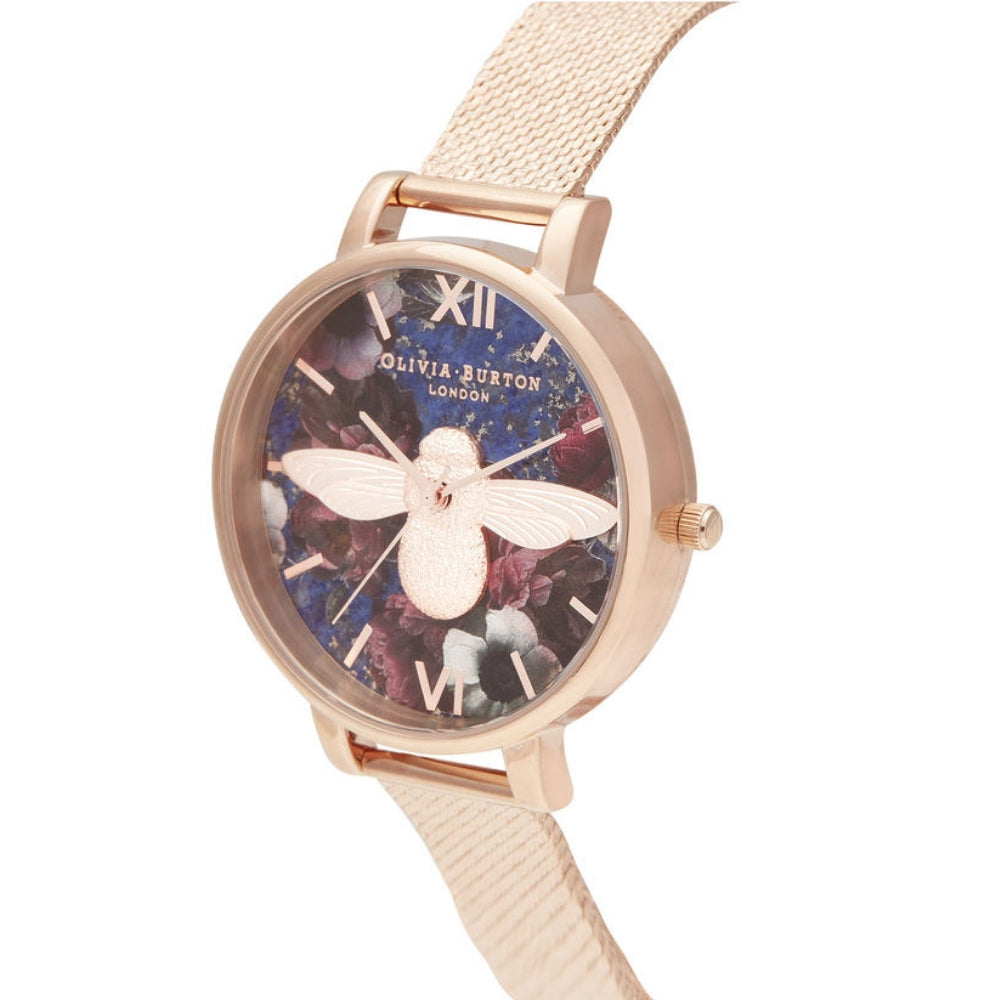 Olivia burton big dial rose gold watch cheap