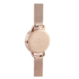 Olivia Burton 3D Bee Meant to Bee Blush Dial Silver and Rose Gold Mesh Watch-Seven Season