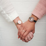 Olivia Burton 3D Bee Meant to Bee Blush Dial Silver and Rose Gold Mesh Watch-Seven Season