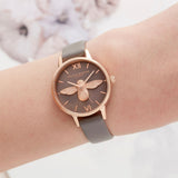 Olivia Burton 3D Bee Midi Dial London Grey and Rose Gold Watch-Seven Season