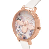Olivia Burton 3D Bee Watercolor Floral Dial Blush and Rose Gold Watch-Seven Season