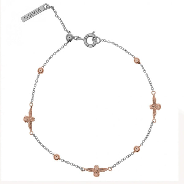 Olivia burton clearance silver bee bracelet