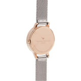 Olivia Burton 3D Daisy Midi Dial Rose Gold and Silver Mesh Watch-Seven Season