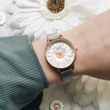 Olivia Burton 3D Daisy Midi Dial Rose Gold and Silver Mesh Watch-Seven Season