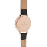 Olivia Burton Dancing Daisy Midi Dial Black and Rose Gold Watch-Seven Season