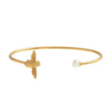 Olivia Burton Pearl Bee Gold Bangle-Seven Season