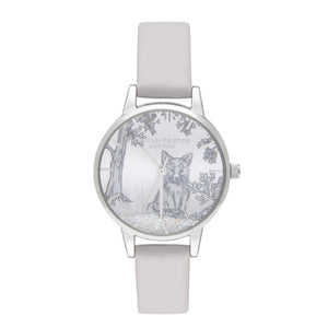 Olivia Burton Snow Globe Arctic Fox Midi Dial Blush and Silver Watch-Seven Season