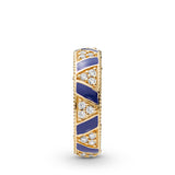 Pandora Exotic Stones & Stripes Golden Ring-Seven Season