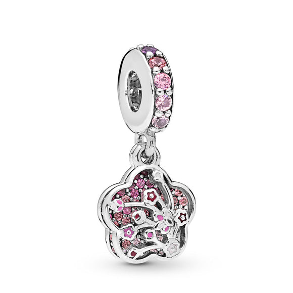 Pandora Pavé Peach Blossom Flower Charm-Seven Season