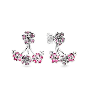Pandora Peach Blossom Flowers Earrings-Seven Season